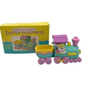 Vtg Hallmark Crayola Bunny Easter Eggspress Express Train Figurine 1993 in Box